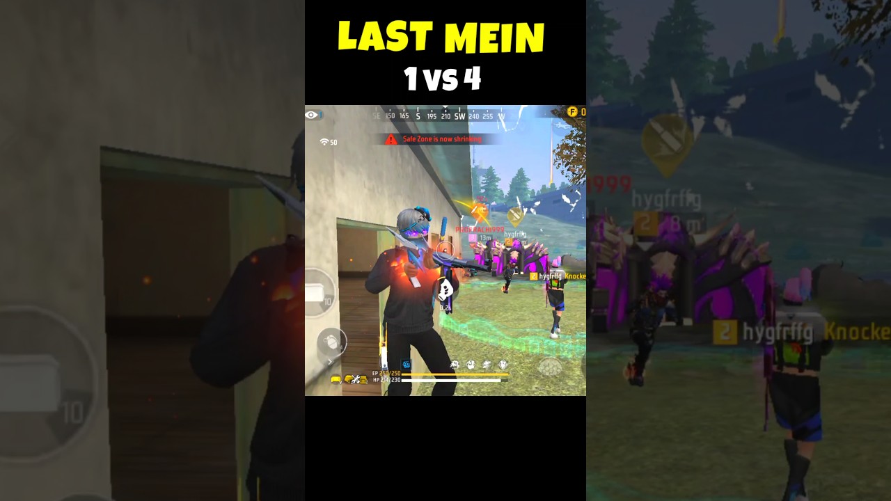 IMPOSSIBLE🤯1vs4 Clutch in Last Zone Circle🔥