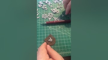 Flocking craft foam to look like wood