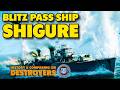 Blitz Pass Ship Shigure Destroyer World of Warships Blitz Pass Ship Shigure Destroyer World of Warships
