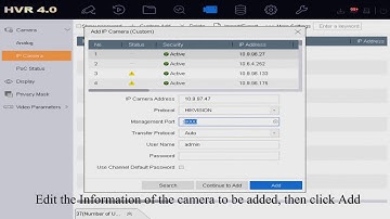 How to Manually Add IPC to DVR