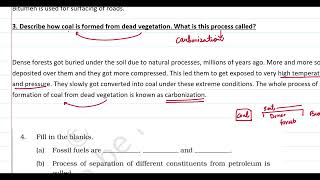 8th NCERT Science Ch 3 : Coal and Petroleum (Question-Answers )
