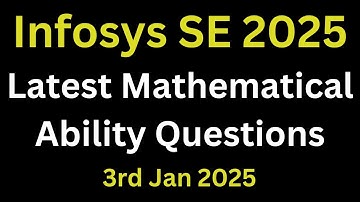 Infosys Mathematical Ability Questions And Answers | Infosys Mathematical Ability Questions 2025
