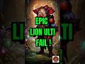 THE WORST LION ULTIMATE IN DOTA 2 HISTORY! 🦁🌾 | 300 IQ Creep Denies Finger Of Death! #dota2