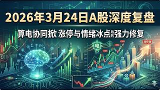 2026年3月24日A股深度复盘：算电协同掀起涨停潮与情绪冰点后的强力修复