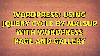 Celebrity Wordpress: Using jQuery Cycle by Malsup with WordPress Page and Gallery Net Worth