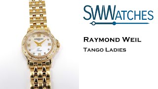 Raymond Weil Tango 5860 White Mother Of Pearl 18K D Plated 44 Diamonds 23Mm