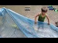 Amazing Traditional Net Fishing in Village Pond | Huge Catch! 🐟#fishing #foryou#trending video#fish 