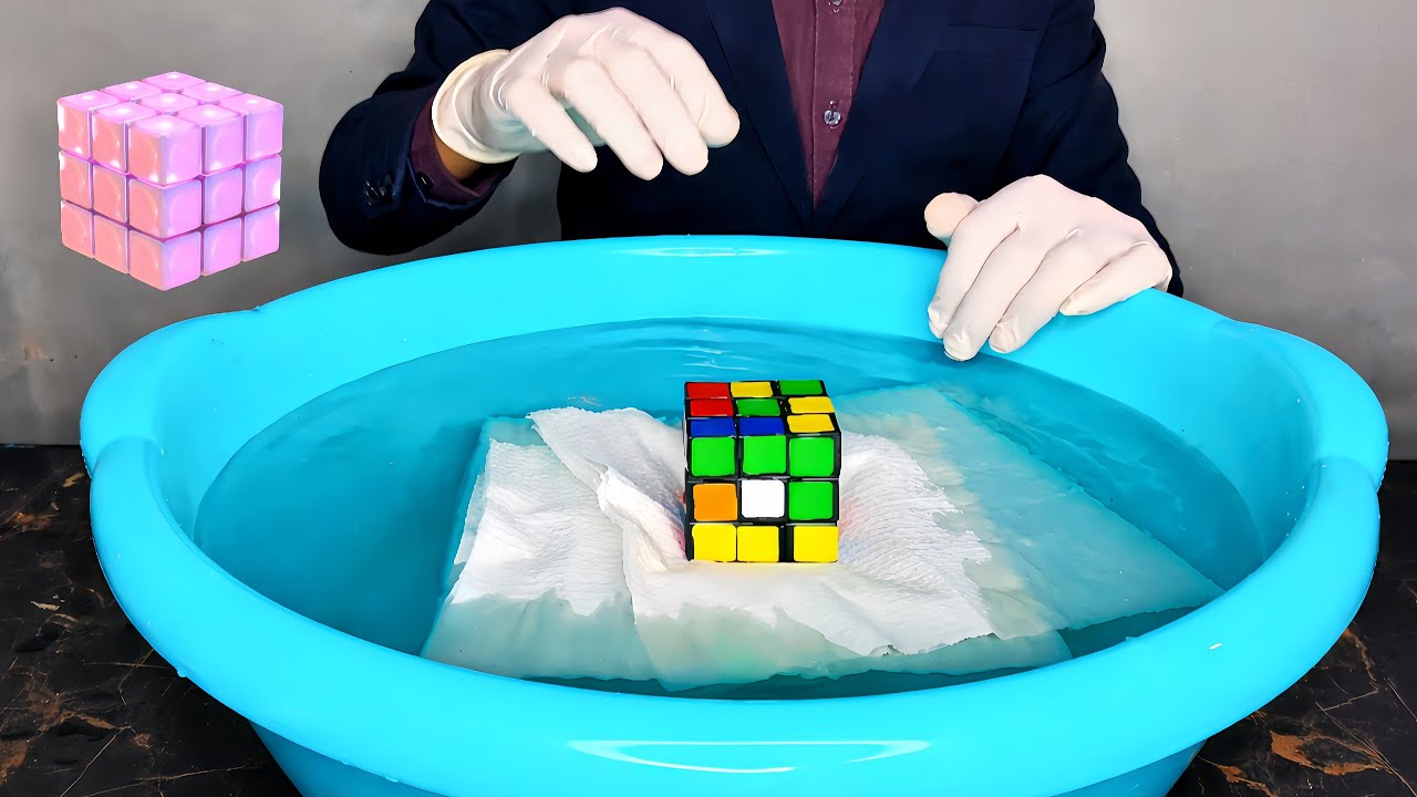 Rubik’s Cube Water Test 😱 | Satisfying ASMR Experiment - YouTube