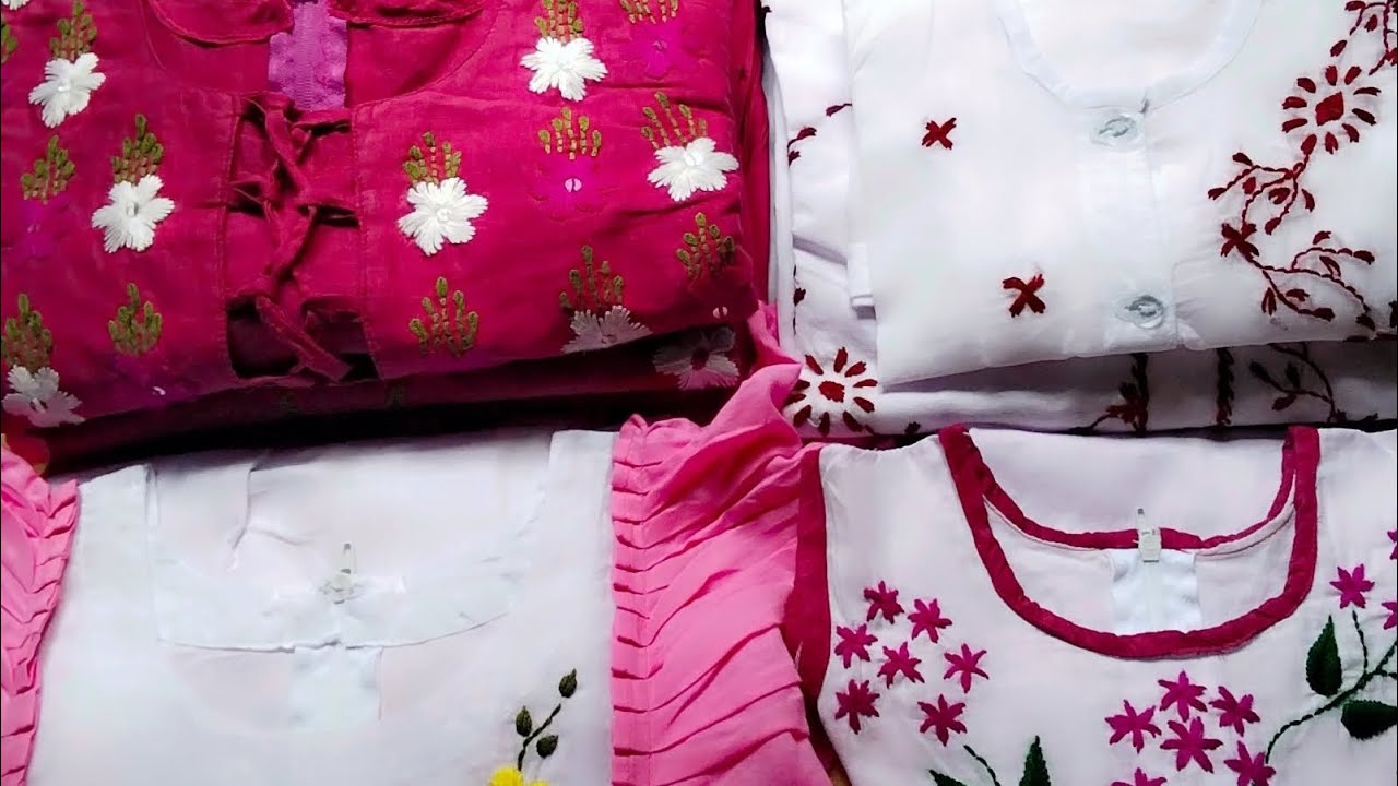 মা ও মেয়ের জন্য কাস্টমাইজ করা হাতের কাজের কম্বো ড্রেস কমপ্লিট করলাম। Hand Embroidery  Design 