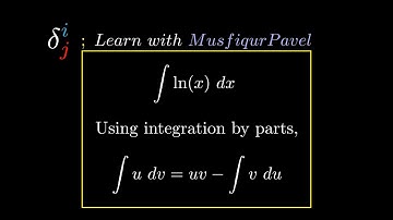 Integral of ln(x) dx using integration by parts