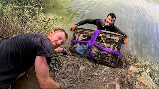It’s HUGE! It took 3 hours to fish out this safe