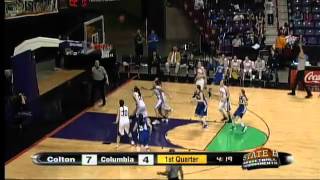 Famous Colton's Haley Moser receives a skip pass, steps back and knocks down a 3 Wealth