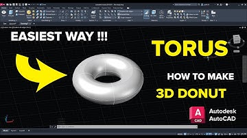 3D autocad practice drawing - how to make 3D Donut in AutoCAD