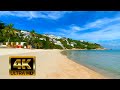 Tropical 4K walking tour 2021 with beach sounds Koh Samui Thailand