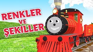 Renkler ve Geometrik Şekilleri. Çizgi film - Tren Shawn. Okul öncesi eğitim