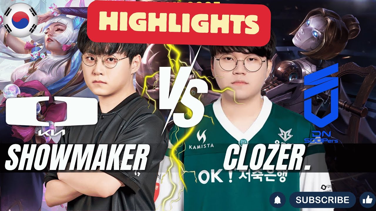 DK ShowMaker vs DNS Clozer HIGHLIGHTS - ShowMaker SYNDRA vs Clozer ORIANNA Mid - Patch 25.24 KR R...