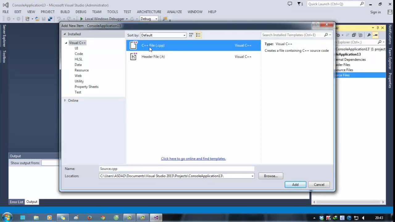 visual studio 2013  2022  (VS 2013 tutorial) Hướng dẫn tạo Project C++ trong Visual Studio 2013