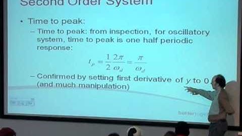 Control Systems Engineering - Lecture 4 - Second Order Time Response