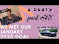 4 Debts PAID OFF! Met Our Jan 2020 GOAL!!! |Debt-Free w/Derri