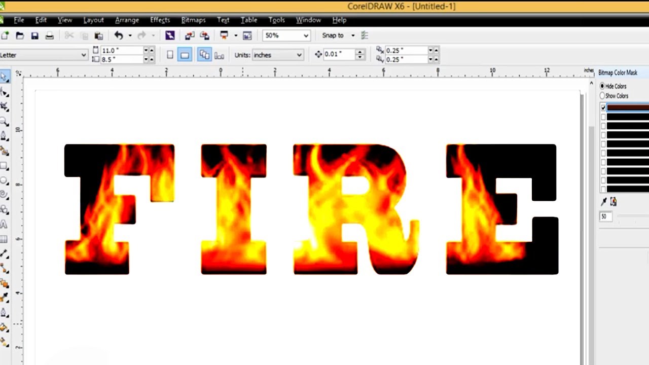 coreldraw flame font download