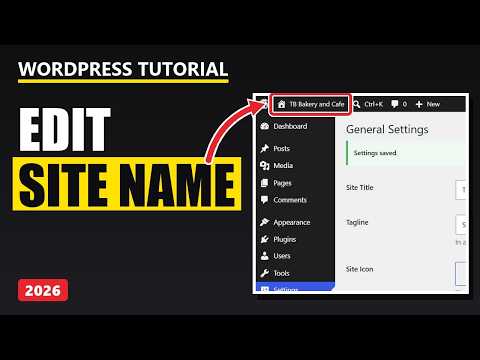 How to Edit Website Name in WordPress (2026)