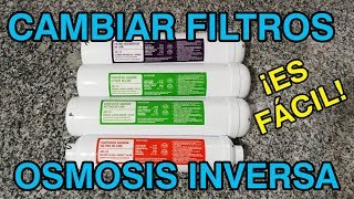 Cómo cambiar los filtros de un equipo de osmosis inversa