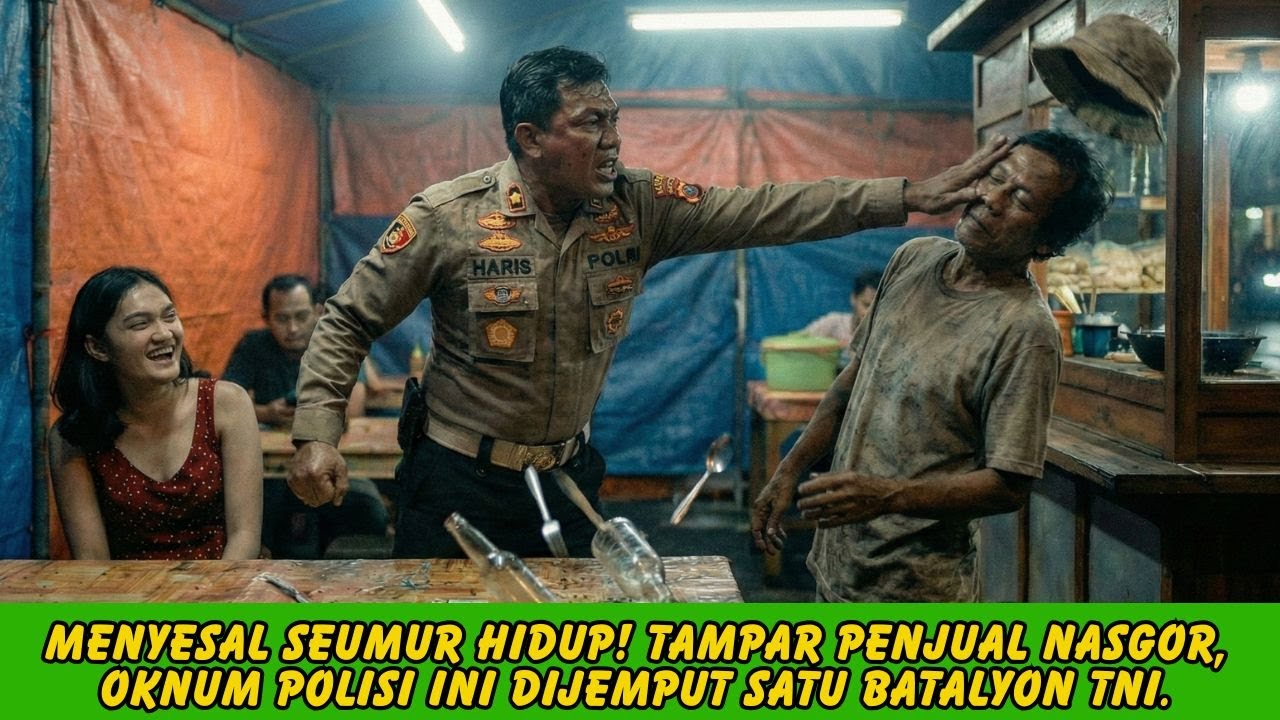 BRUTAL! Polisi Arogan Tampar Penjual Nasgor, Gak Tau yang Dilawan Ternyata INTEL TNI.