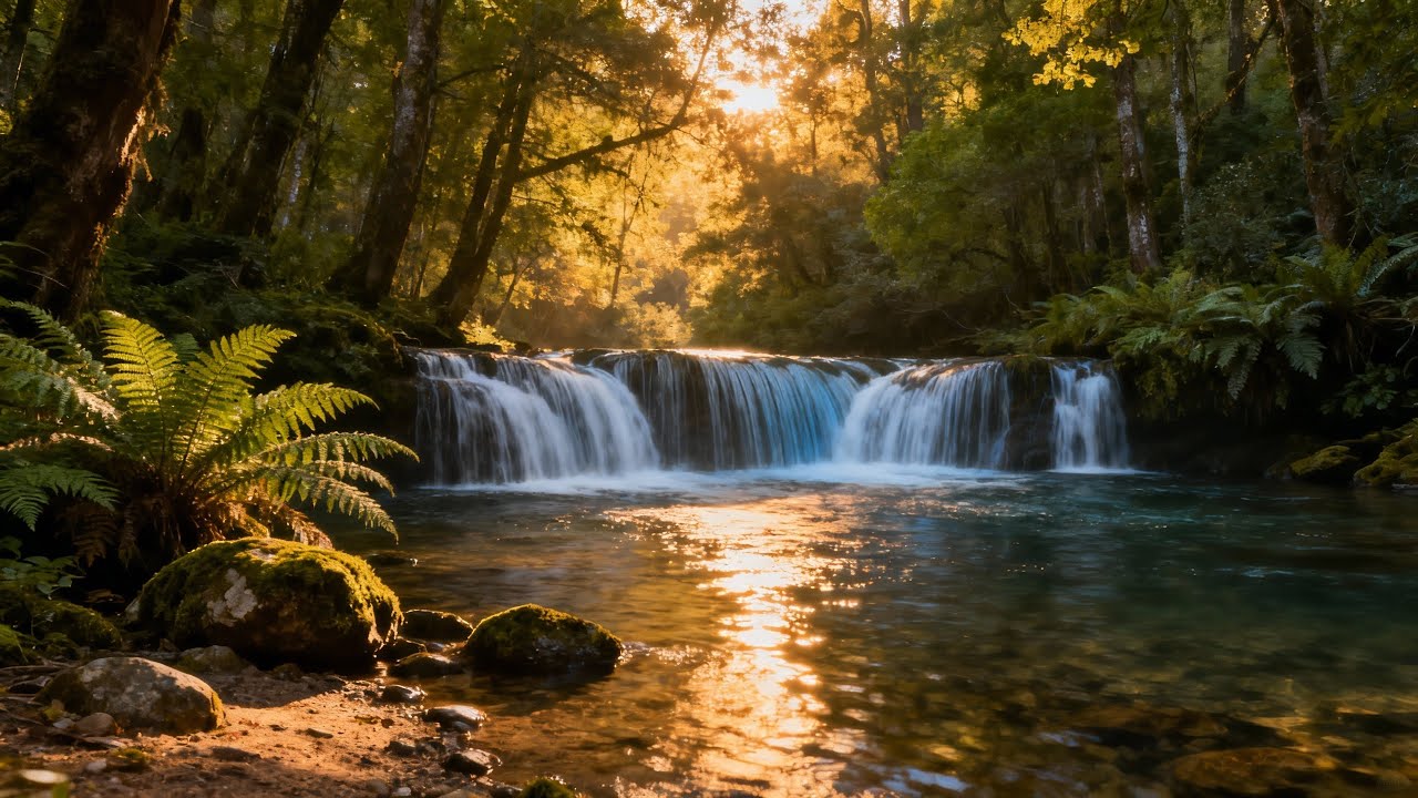 Watch Golden Hour Waterfall Ambience 4K for Deep Sleep & Calm on YouTube Watch Golden Hour Waterfall Ambience 4K for Deep Sleep & Calm on YouTube