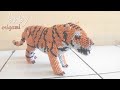 Papercraft 3d origami tiger tutorial part 1
