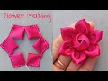 Diy how to make an adorable fabric rose flower in just few minutes  diy flower