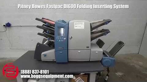 Pitney Bowes Fastpac DI600 Folding Inserting System