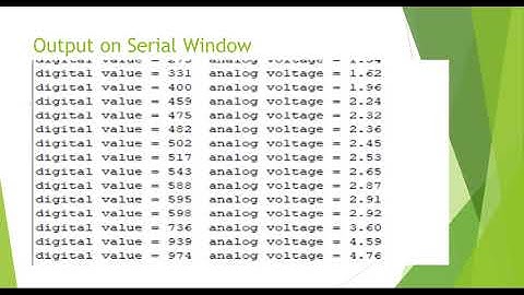 ARDUINO UNO ADC DEMO6