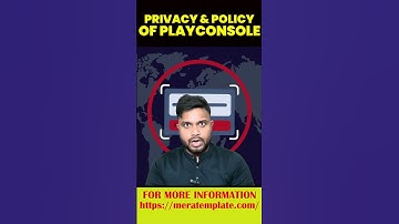 New Privacy and Policy of Google Play Console Account | App Publish on Play Store | #shorts