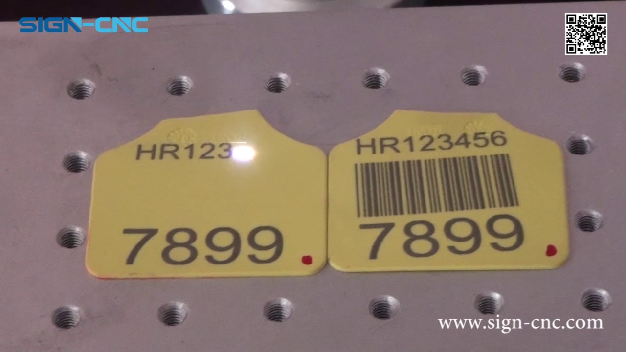 QR code and Bar code Fiber laser marking machine. - YouTube