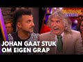 Johan gaat stuk om eigen grap over shirt van Eus | VANDAAG INSIDE