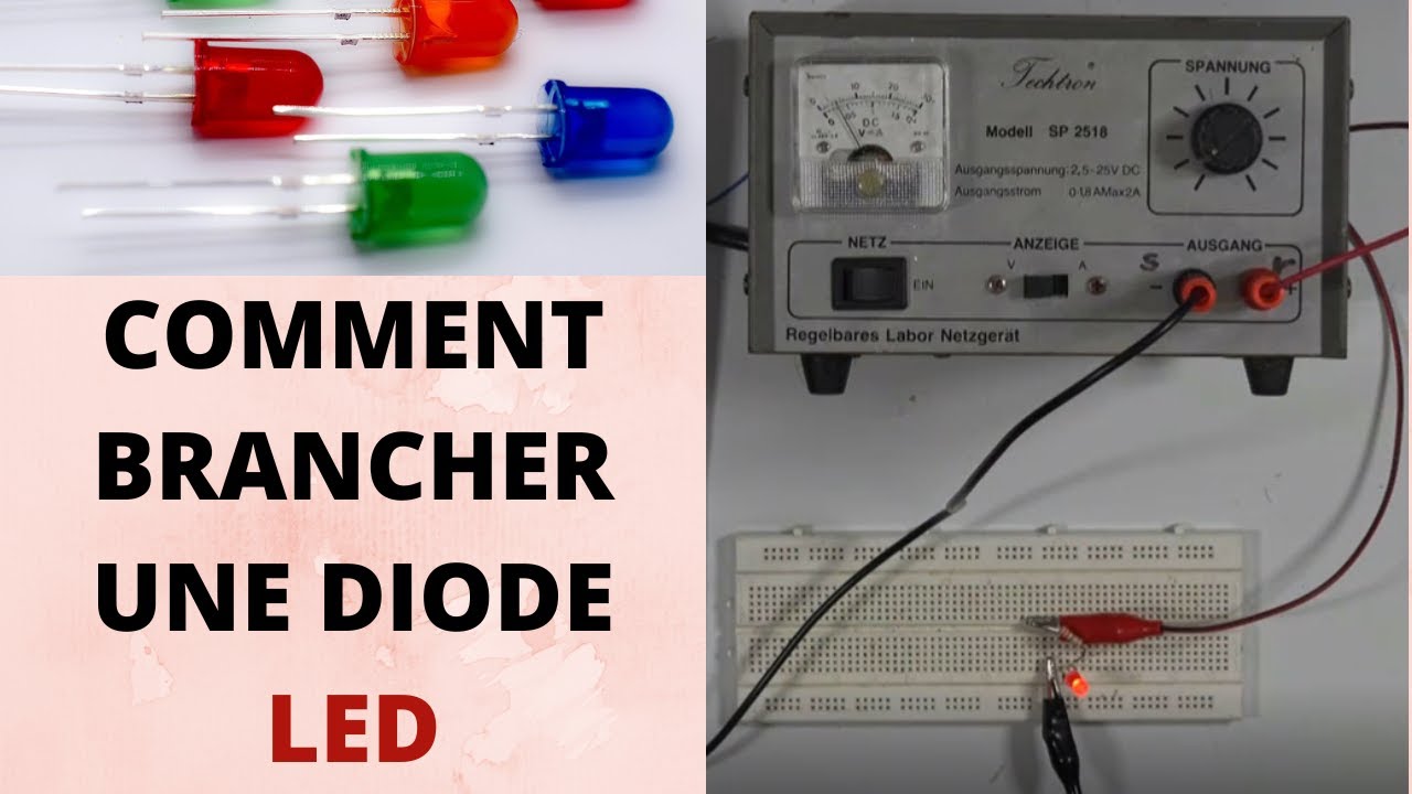 Comment brancher une diode led le on 9 youtube