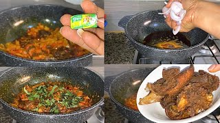 HOW TO MAKE LOCAL RED OIL SAUCE WITH GOAT-MEAT || SO DELICIOUS & VERY EASY TO PREPARE!