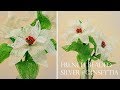 French beaded silver poinsettia pattern and tutorial
