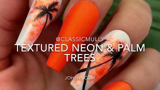 Textured Neon &amp; Palm Trees