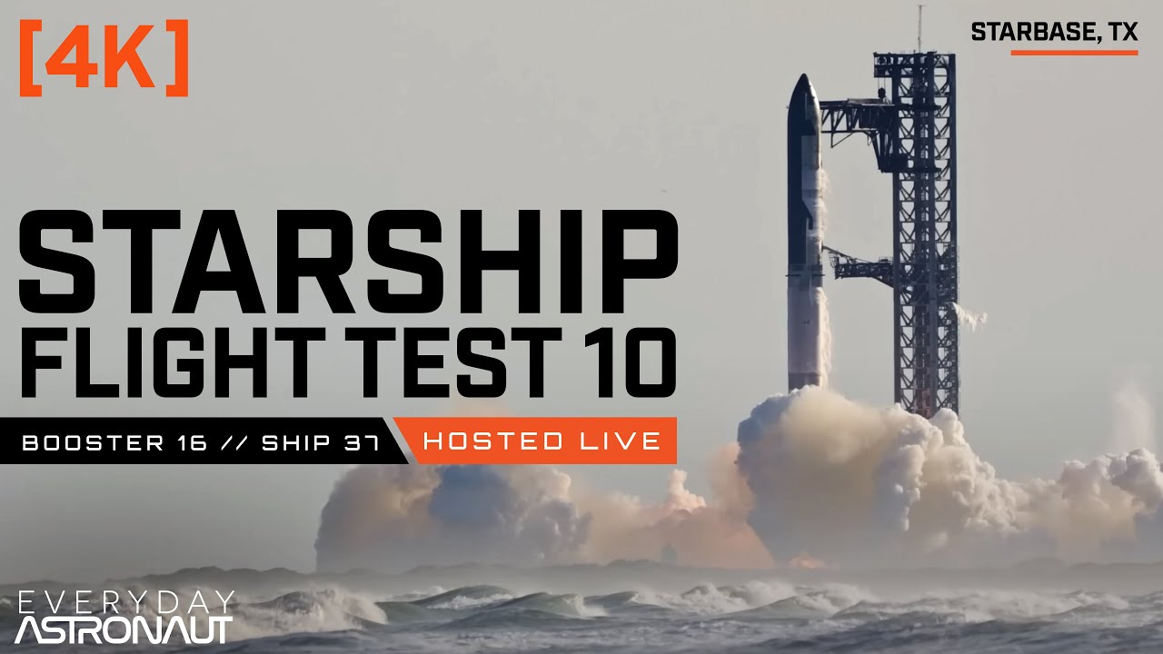 [4K] Watch the largest and most powerful rocket launch live! Starship Flight 10