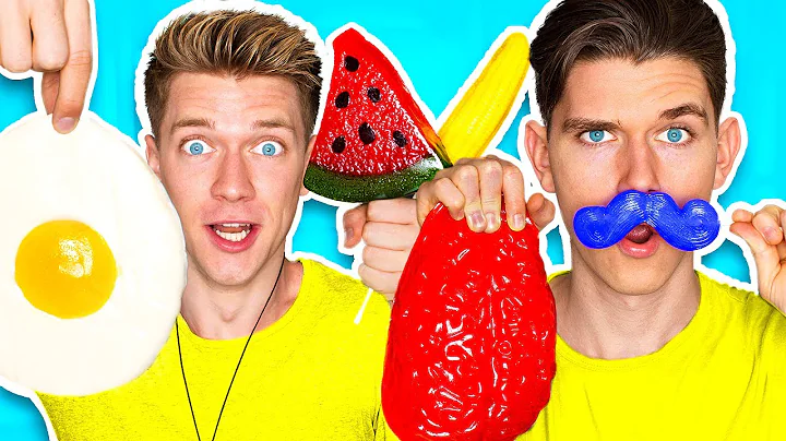 Gummy Food vs. Real Food Challenge! *EATING GIANT ...