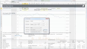 Excel Plugin: Building a Chart