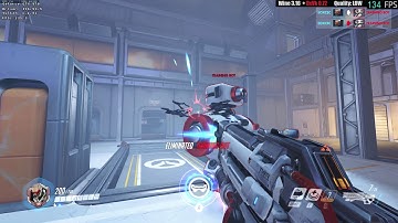 Wine Staging 3.16 + DXVK 0.72 - Overwatch LOW Quality - Practice Range - Linux - Nvenc