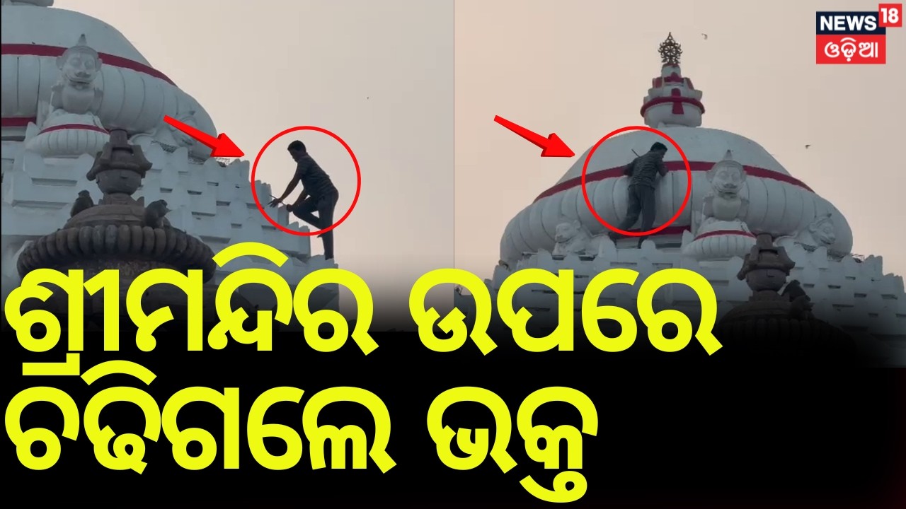 Devotee Climbs Jagannath Temple to Retrieve Bag | Security Alert in Puri | Odia News