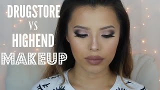 Drugstore vs Highend Makeup | Full Glam Tutorial screenshot 4
