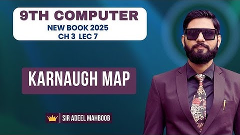 Karnaugh map | K map | 9th computer new book 2024