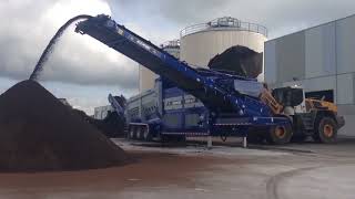 TRM622 wheeled trommel processing compost