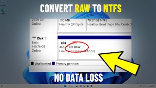 Convert RAW to NTFS Without Formatting in Windows 11/10/8/7 | Change raw to ntfs With No Data Loss ✅ screenshot 3
