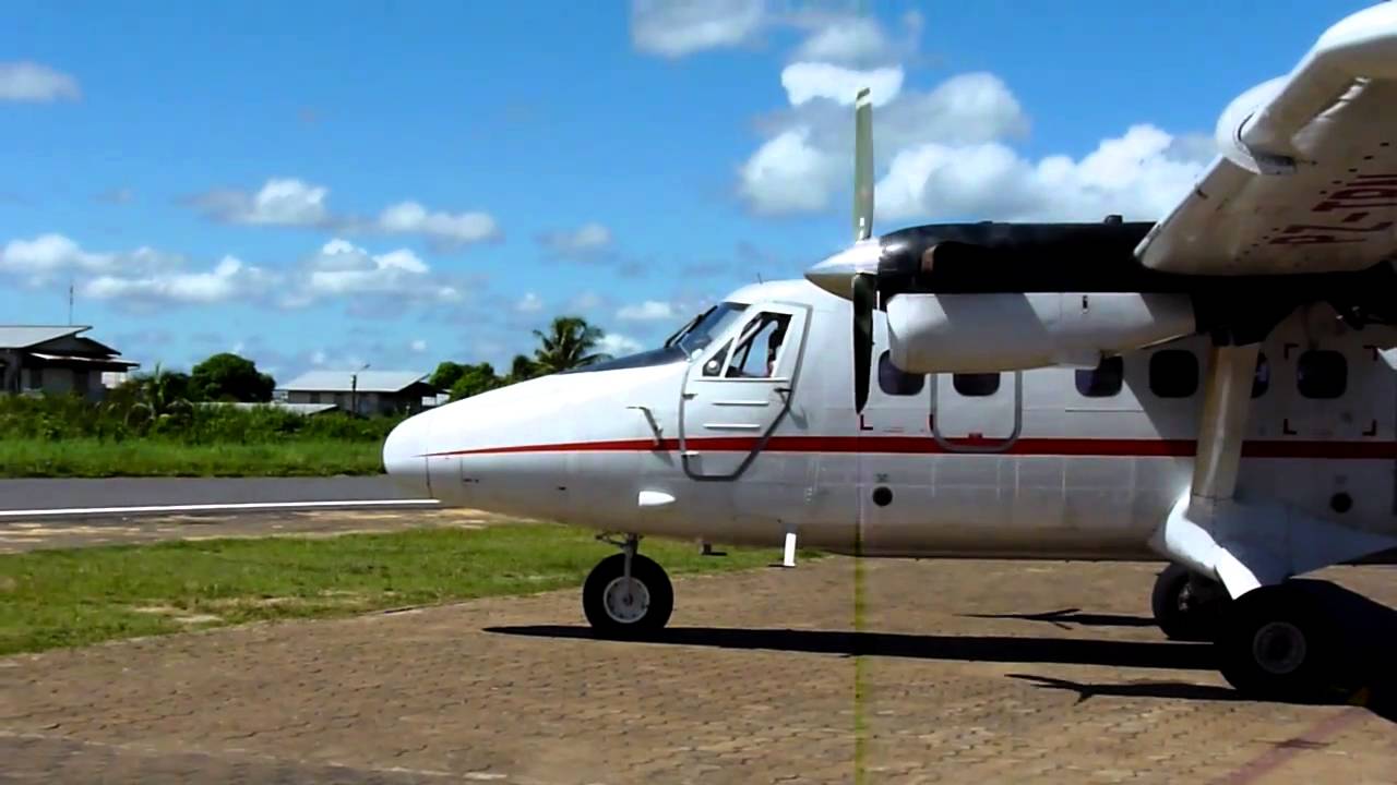 Gum Air Twin Otter Engine Startup at & Hoop airport, Paramaribo, Suriname. YouTube