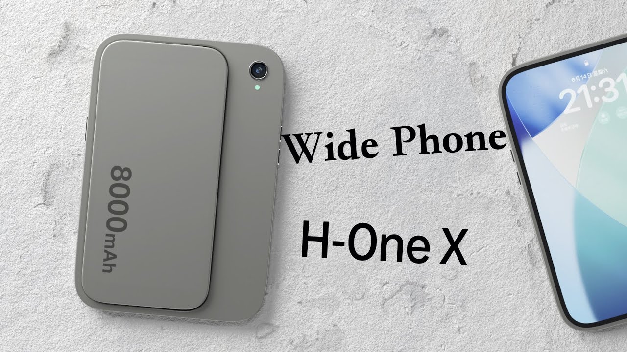 H-One X, the wide phone concept. A phone or a mini tablet? Along with a detachable battery
